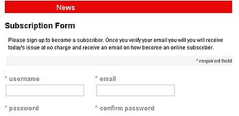 Subscription Form