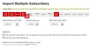 Import Multiple Subscribers